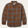 Stetson Men Plaid Western Shirt Jacket - Broken horn