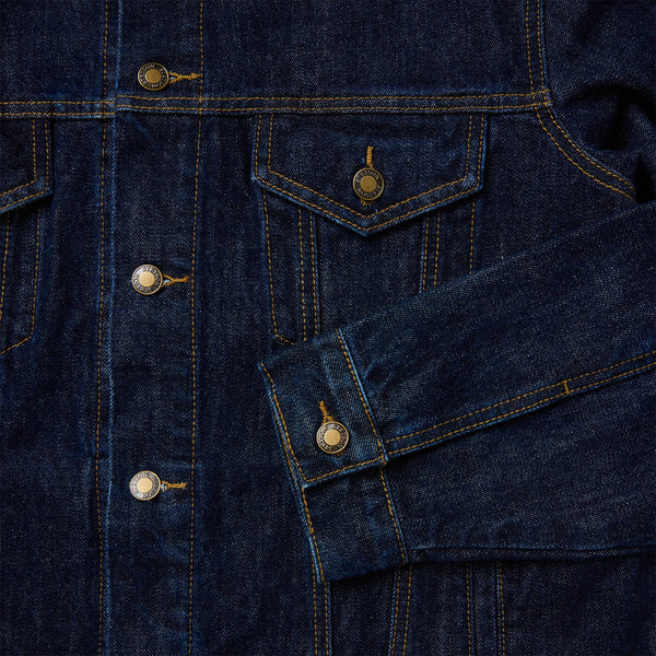 Stetson Men's Raw Denim Trucker Jacket - Broken horn