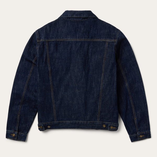 Stetson Men's Raw Denim Trucker Jacket - Broken horn