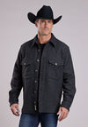 Stetson Men Wool Blend Charcoal Jacket - Broken horn
