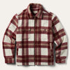 Stetson Mens Outerwear Lined Jacket Plaid Wool Blend Red - Broken horn