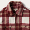 Stetson Mens Outerwear Lined Jacket Plaid Wool Blend Red - Broken horn