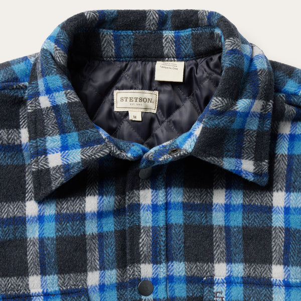 Stetson Mens Outerwear Quilted Jacket Ombre Blue - Broken horn