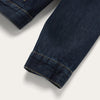 Stetson Suede Collar Raw Denim Jacket - Broken horn