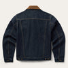 Stetson Suede Collar Raw Denim Jacket - Broken horn