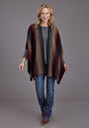 Stetson Women Ombre Sweater Wrap Poncho - Broken horn