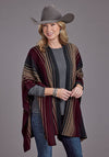 Stetson Women Ombre Sweater Wrap Poncho - Broken horn