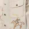 Steson Women Embroidered Canvas Utility Jacket - Broken horn