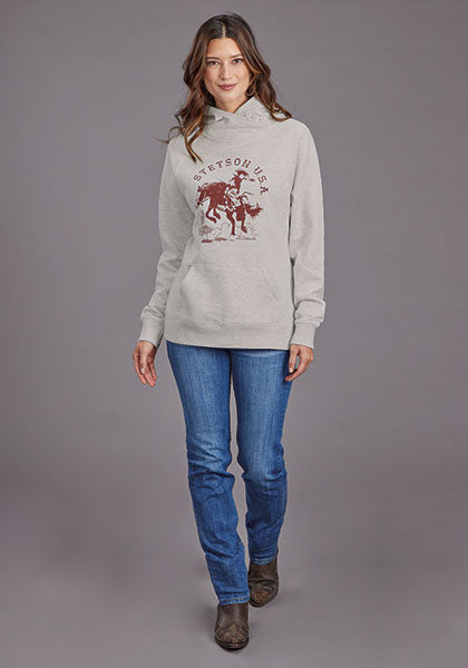 Stetson Women Hoodie Lady Bronc Rider - Broken horn