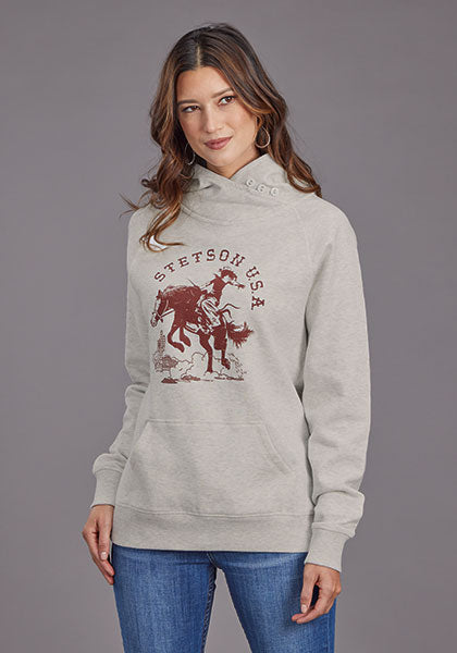 Stetson Women Hoodie Lady Bronc Rider - Broken horn