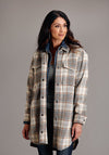 Stetson Womens Novelty Solid Neutral Plaid Oversized - Broken horn