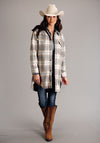 Stetson Womens Novelty Solid Neutral Plaid Oversized - Broken horn