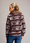 Stetson Women Red Aztec Blanket Blazer Jacket - Broken horn
