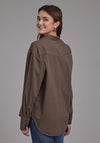 Roper Women Oversized Western Shirt Jacket - Broken horn