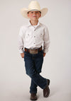Roper Boys Solid Western Snap - Broken horn