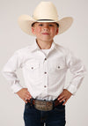 Roper Boys Solid Western Snap - Broken horn