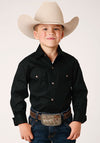 Roper Boys Solid Western Snap - Broken horn