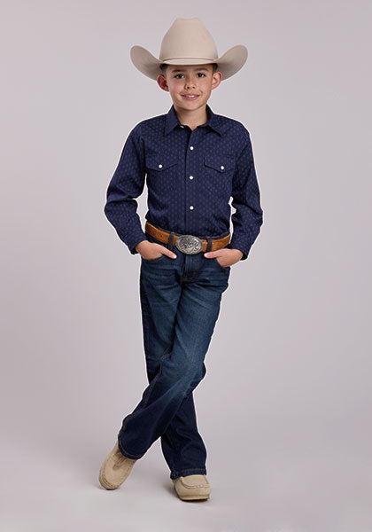 Roper Boy's Diamond Dots Print - Broken horn