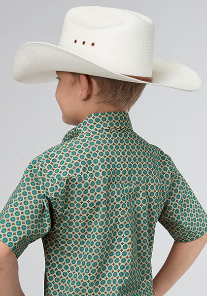 Roper Boy's Sedona Foulard Print - Broken horn