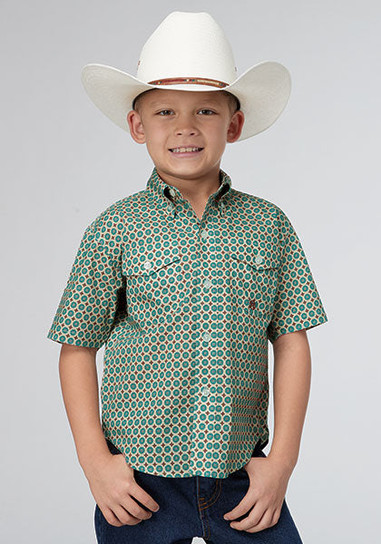 Roper Boy's Sedona Foulard Print - Broken horn
