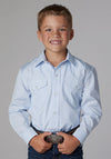 Roper Boy's Solid Tone on Tone Light Blue - Broken horn