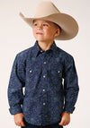 Roper Boy's Vintaghe Paisley Print Snap - Broken horn