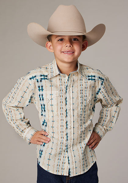 Roper Boy Vertical Aztec Stripe - Broken horn