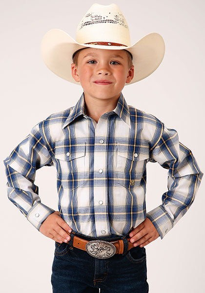 Roper Boys Amarillo Plaid - Broken horn