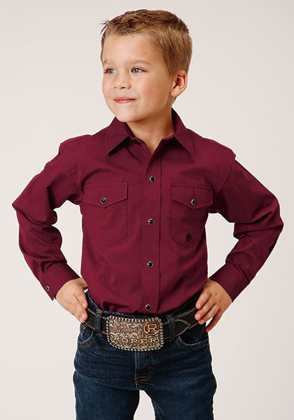 Roper Boys Black Fill Solid Wine - Broken horn