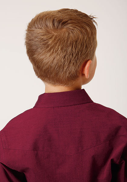Roper Boys Black Fill Solid Wine - Broken horn