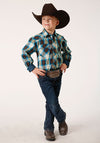 Roper Boys Brown Arrow Plaid - Broken horn