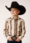 Roper Boys Brown & Cream Ombre Strip - Broken horn