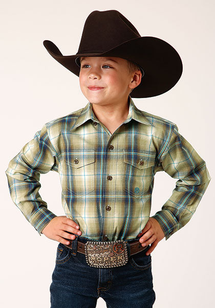Roper Boys Sand Dune Plaid - Broken horn