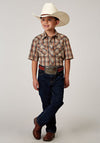 Roper Boys Shirt Snap Plaid - Broken horn