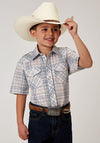 Roper Boys Snap Woven Plaid - Broken horn