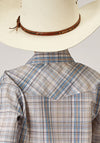 Roper Boys Snap Woven Plaid - Broken horn