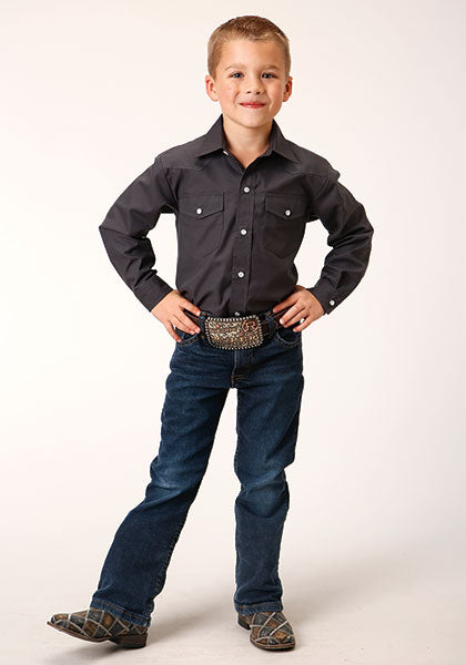 Roper Boys Solid Charcoal - Broken horn