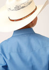 Roper Boys Solid Snap - Heritage Blue - Broken horn