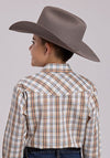 Roper Plaid Snap Shirt - Broken horn