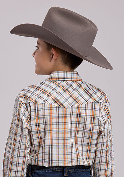 Roper Plaid Snap Shirt - Broken horn
