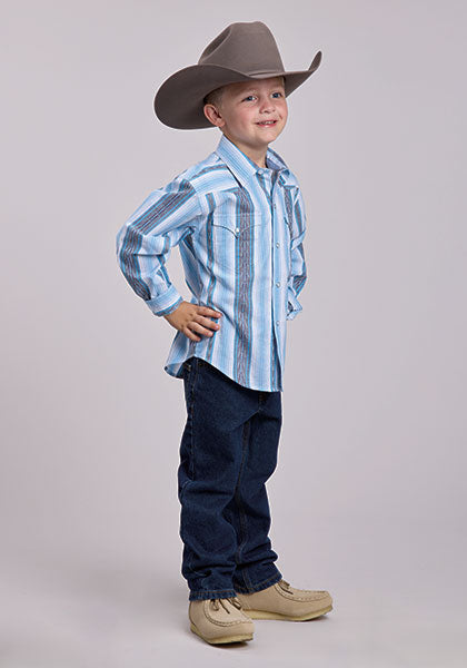 Roper Stripe Snap Shirt - Broken horn