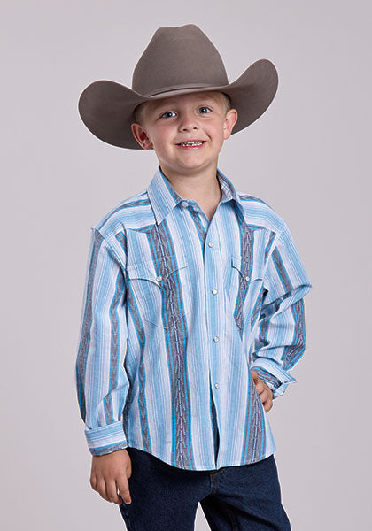 Roper Stripe Snap Shirt - Broken horn
