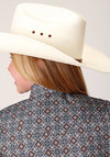 Roper Girl's All Over Print Silver Foulard - Grey - Broken horn