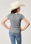 Roper Girls Printed Knit Blouse - Broken horn