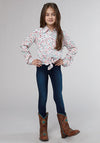 Roper Girls Scattered Aztec Printed Rayon - Broken horn