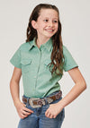 Roper Girls Solid Color Blouse - Broken horn