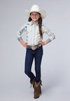 Roper Girls Vertical Aztec Stripe - Broken horn