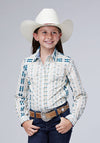 Roper Girls Vertical Aztec Stripe - Broken horn