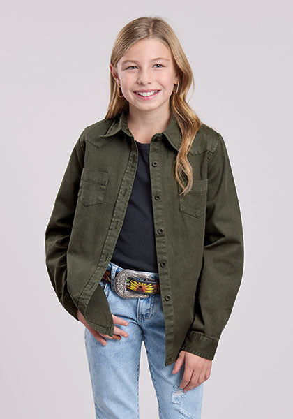 Roper Girls Western Blouse - Broken horn
