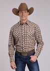 Roper Men's Snap Plaid - Broken horn